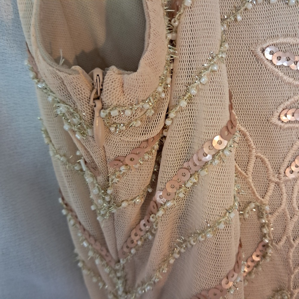 Gold Fringe Flapper Mini Dress - Vintage-Inspired Party Dress - Picture 3 of 9